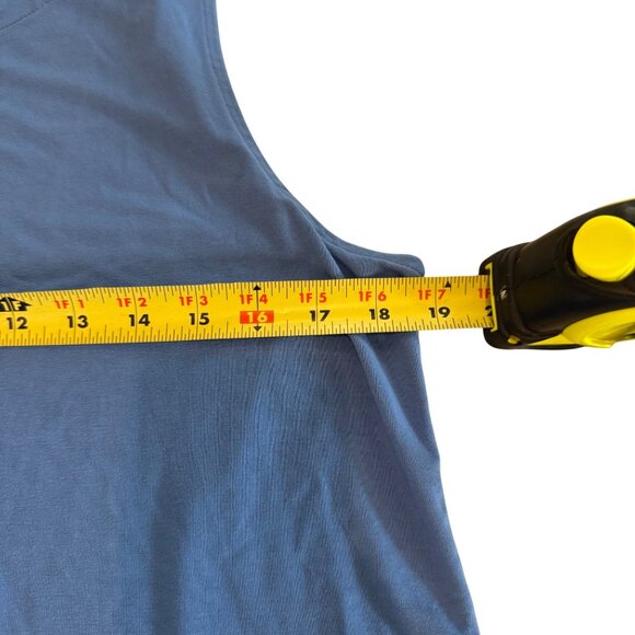 J.Jill Wearever Collection Sleeveless Blue Shift Dress M 95% Rayon 5% Spandex - Picture 7 of 9